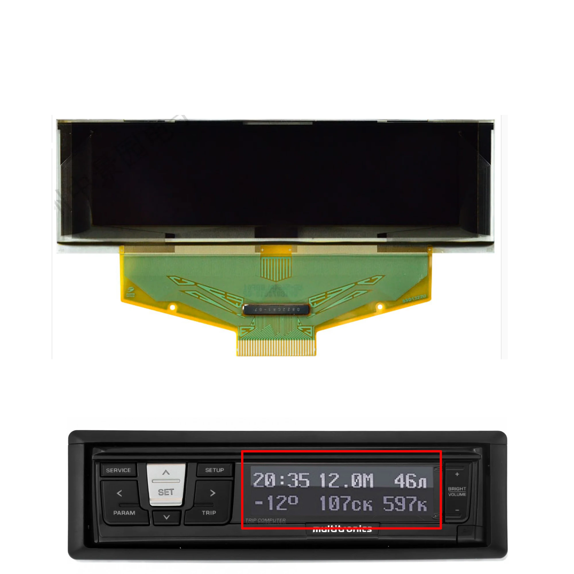 Органический светодиодный дисплей 2,8 дюйма, синий матричный ЖК-модуль с разрешением 256*64 точек, экран для мультитронических устройств