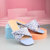 womens shoes 2022 summer flat weave large size casual outdoor womens shoes slippers supply candy color