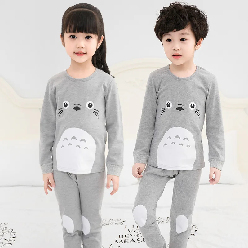 

Autumn Girl Boys Pajamas Sets Children's Clothing Suit Tops+Pants Sleepwear Cotton Cartoon Totoro Pyjamas Kids Pijamas Nightwear