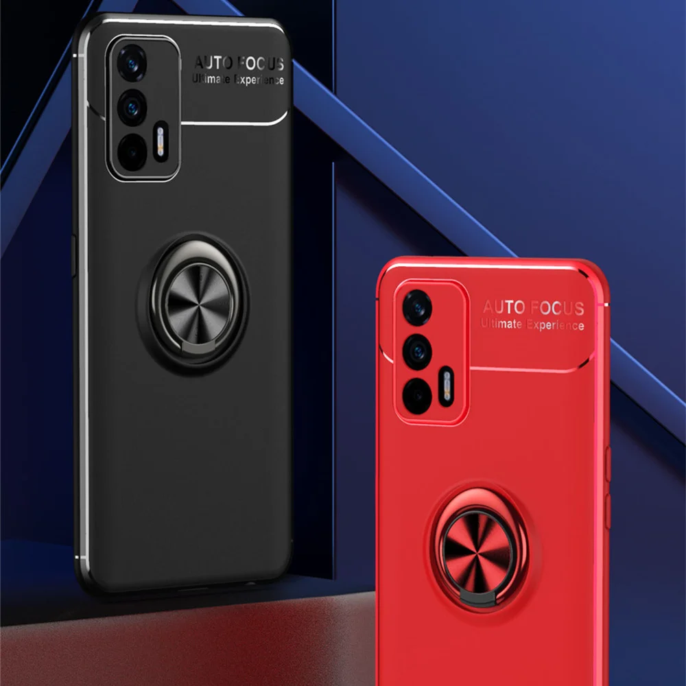 

For Realme GT Neo Shockproof Phone Case for Realme GT GT Neo Soft Silicone Metal Ring Stand Phone cover for OPPO Realme GT 5G