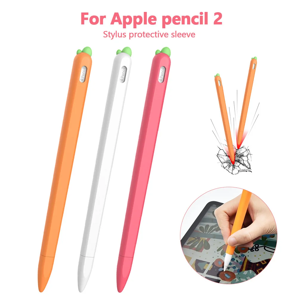 

Pencil 2 Cute Fruit Silicone Pencil Case for Apple Pencil 2 Protective Cover Tablet Touch Pen Suits