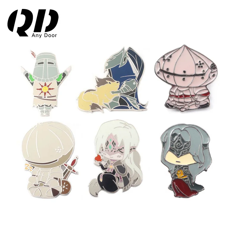 Dark Souls 3 Cosplay Props Badge Broochs Onion Knight Solaire Party Gifts Women Men Lapel Pins Men Game Jewelry