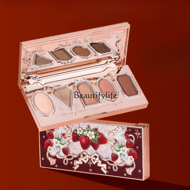 Тени для век в форме цветка с клубникой 5 цветов
