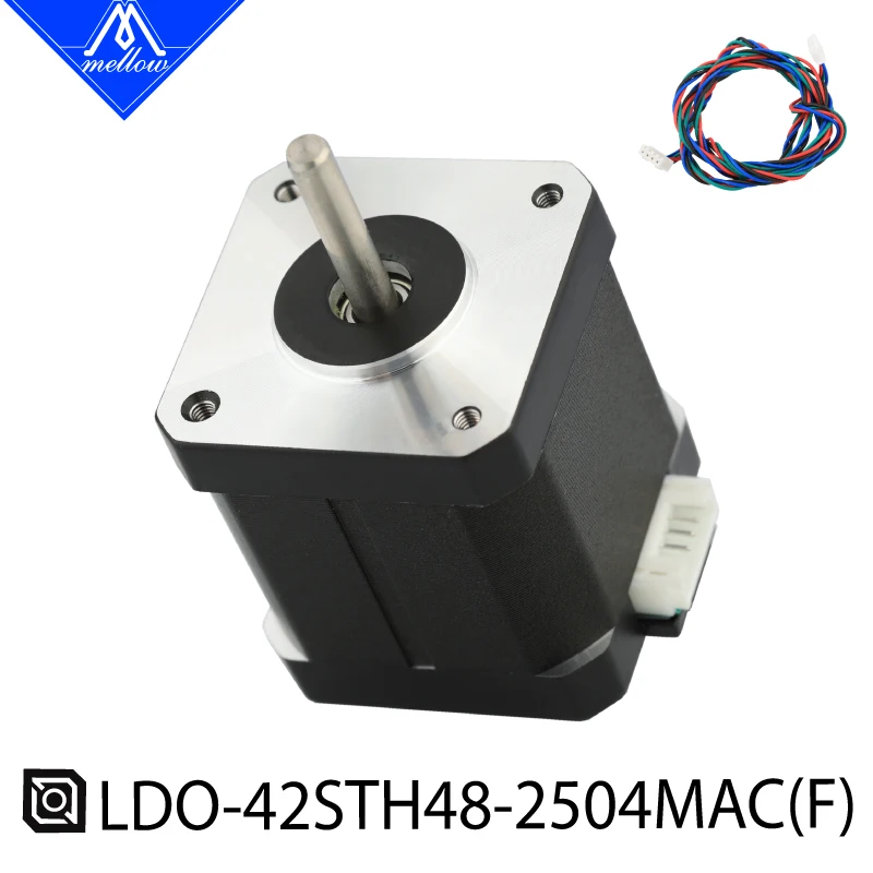 Фото Mellow LDO 42STH48 2504MAC(F) 48 мм Nema 17 шаговый двигатель для 3D-принтера, запчасти Voron Blv Ender 3 Prusa i3 №1
