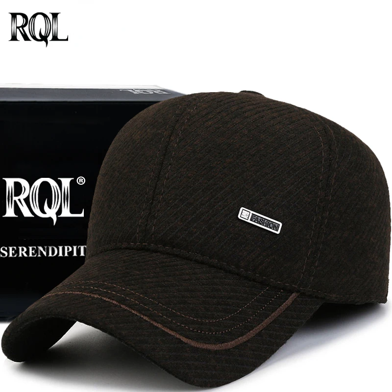 Hats for Men Baseball Cap Winter Keep Warm Thick Wool Truck Hat Windproof with Earflap Male Dad Hat Snapback Outdoor Hip Hop