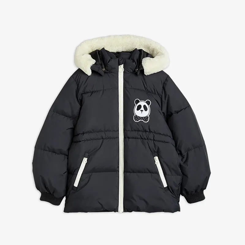 

Ins Wind 2022 Autumn and Winter New Product M. Rodini Boys and Girls' Panda Black Plush Collar Cotton Suit