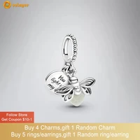 volayer 925 sterling silver glow in the dark firefly dangle charm fit original pandora bracelets for women diy jewelry making