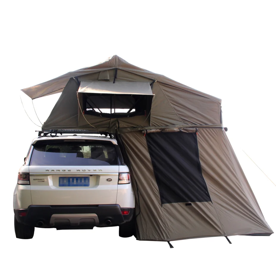 

China wholesale family outdoor car camping foldable soft roof top tent with annex