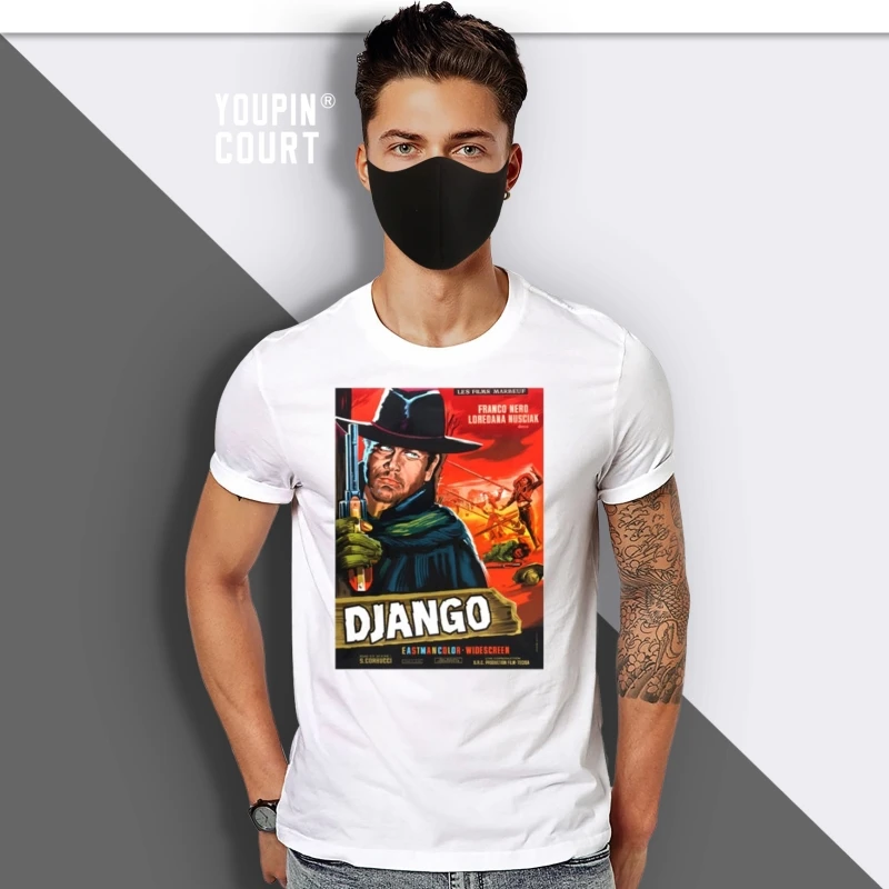 

Винтажная пленочная футболка Django спагетти Западная французская версия