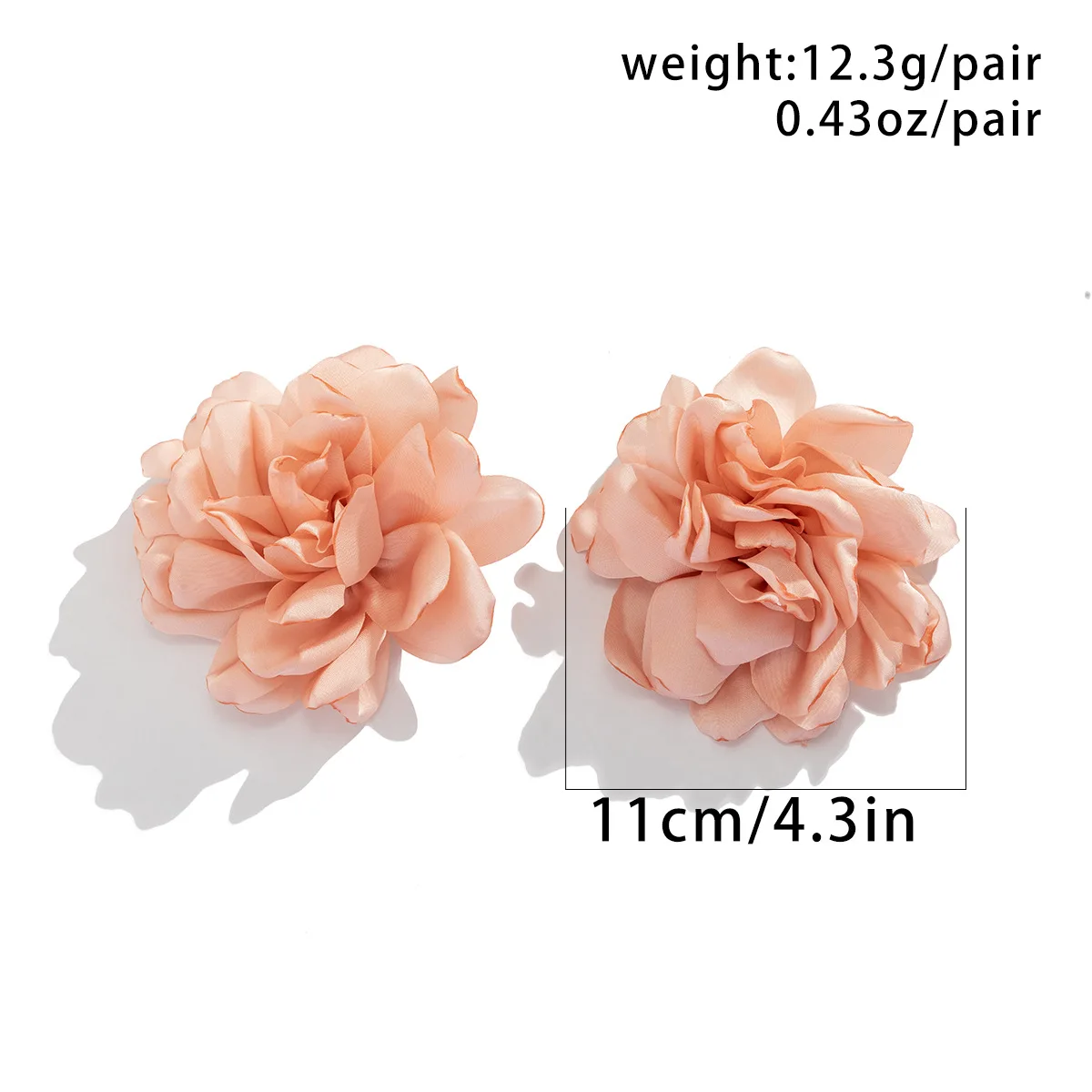 Ourfuno Exaggerated Big Flower Stud Earrings For Women Romantic Party Wedding Earrings Simple Fashion Jewelry Girls Gift 2023