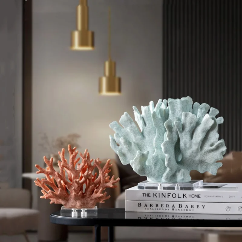 

Resin Simulation Coral Creative Ocean Ornaments Hollow Out Artificial Coral Decorative Figurines Home Decoration Accessories