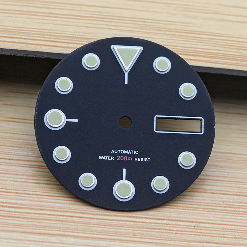 NH35 NH36 Watch Dials C3 Green Luminous Dial For NH35 7S26 Movement Fits SKX007 SKX009 SRPD Turtle Watch Repair and Replace