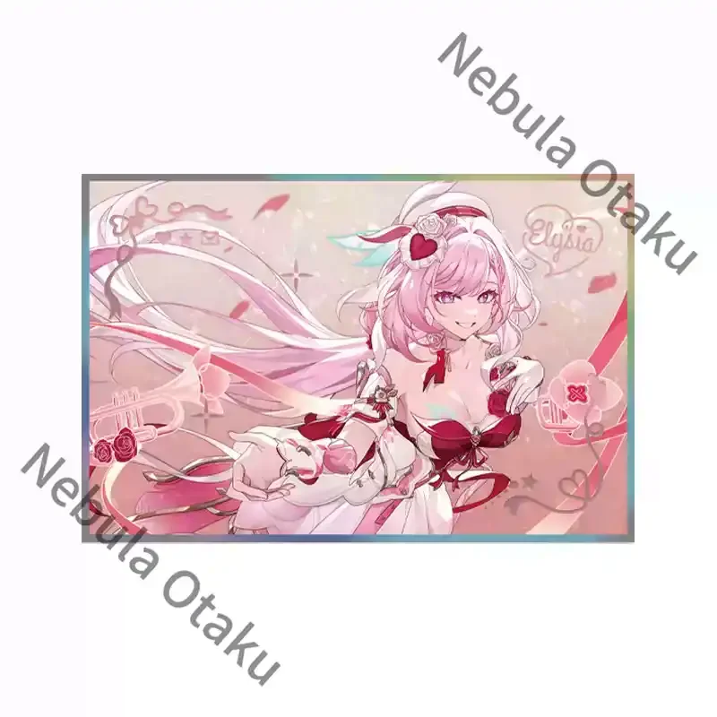 Фото Сувенирные подарки для коллег: значок Honkai Impact 3 Элизия, акриловая цветная открытка для моментальной печати, открытка с жидким глиттером, маджонг, косплей №4