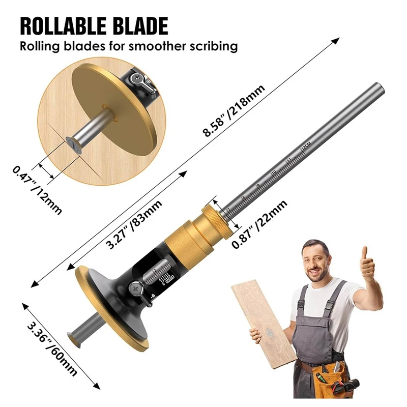 Маркировочный калибр для колес деревообрабатывающий ласточкин хвост