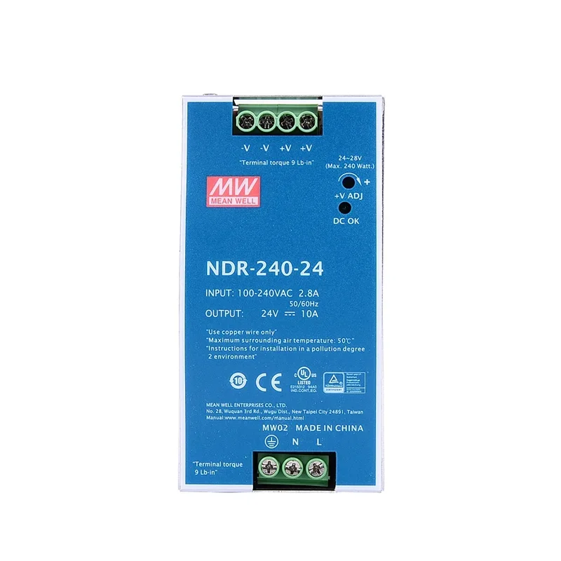 Mean Well NDR-75/серия 120/240/480 Meanwell 12 в 24 48 В постоянного тока Промышленный источник