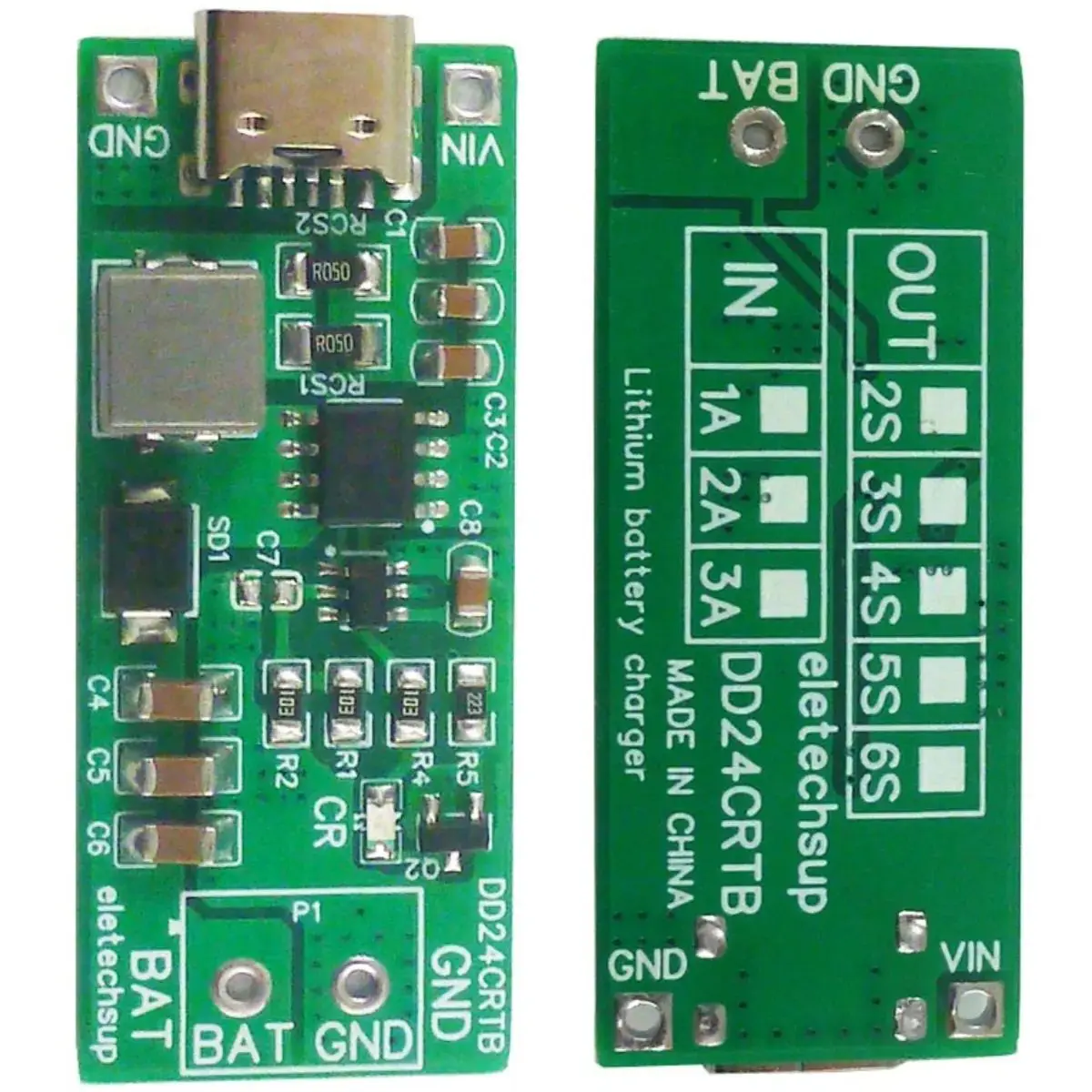 10 шт DD24CRTB 1A/2A/3A (вход) 2-6-ячеек 7 4 V 11 1 14 8 18 5 V/22 2 Type-C повышающий литий-ионный