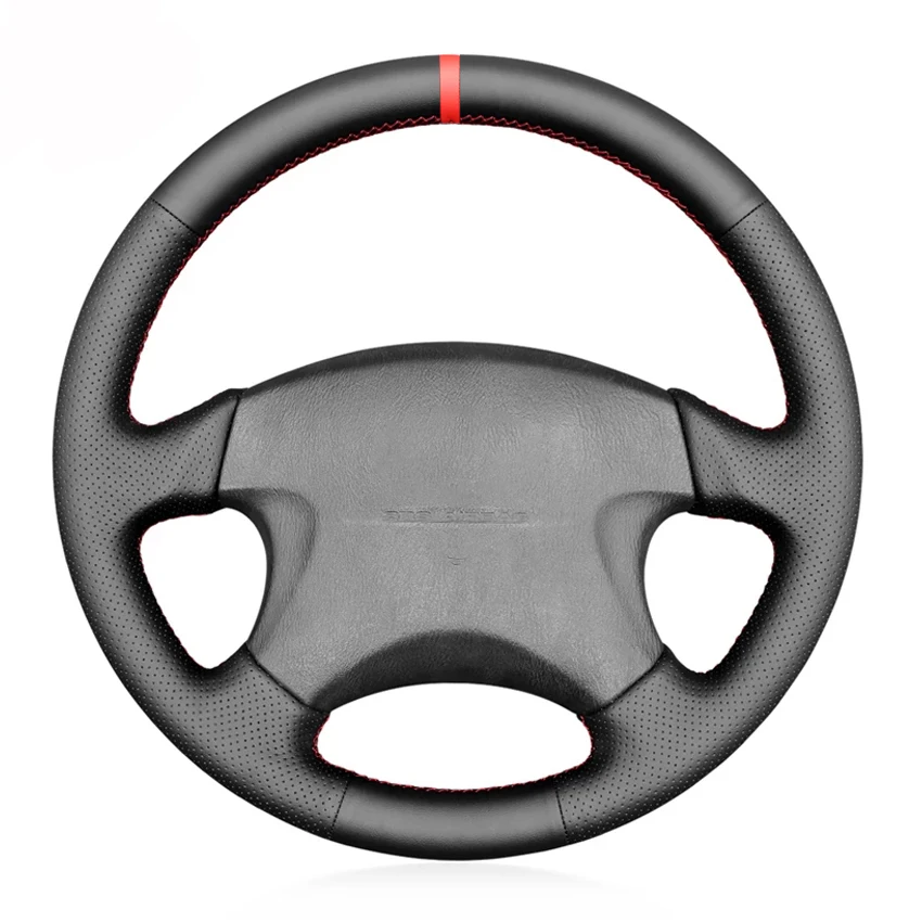 

Black PU Faux Leather Red Marker Handsew Car Steering Wheel Cover For Subaru Forester Impreza 2001-2004 Legacy Outback 1999-2003