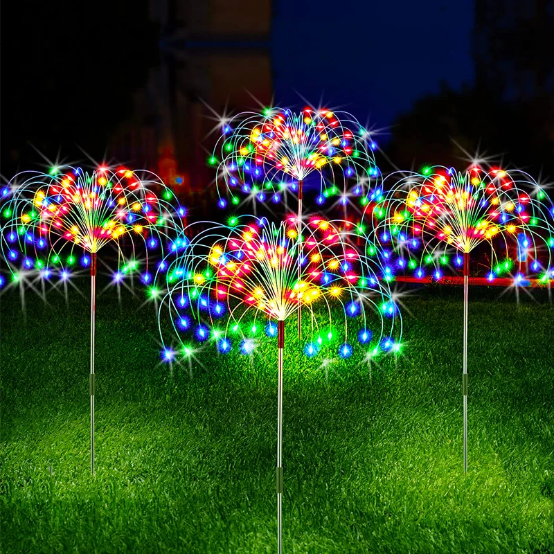 Solar LED Feuerwerk Fee Lichter Outdoor Garten Dekoration Rasen Pathway Lichter Für Terrasse Yard Party Weihnachten Hochzeit Decor