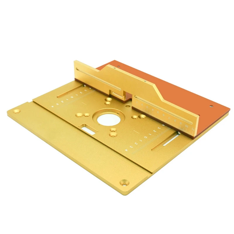

Router Table Insert Plate Tenon Flip Chip Woodworking Tool Set With Push Plate Tenoning Fence For Router Table- Set A
