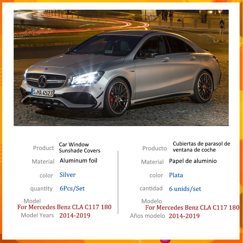 Автомобильный солнцезащитный козырек с полным покрытием для Mercedes Benz CLA C117 180 2014 ~