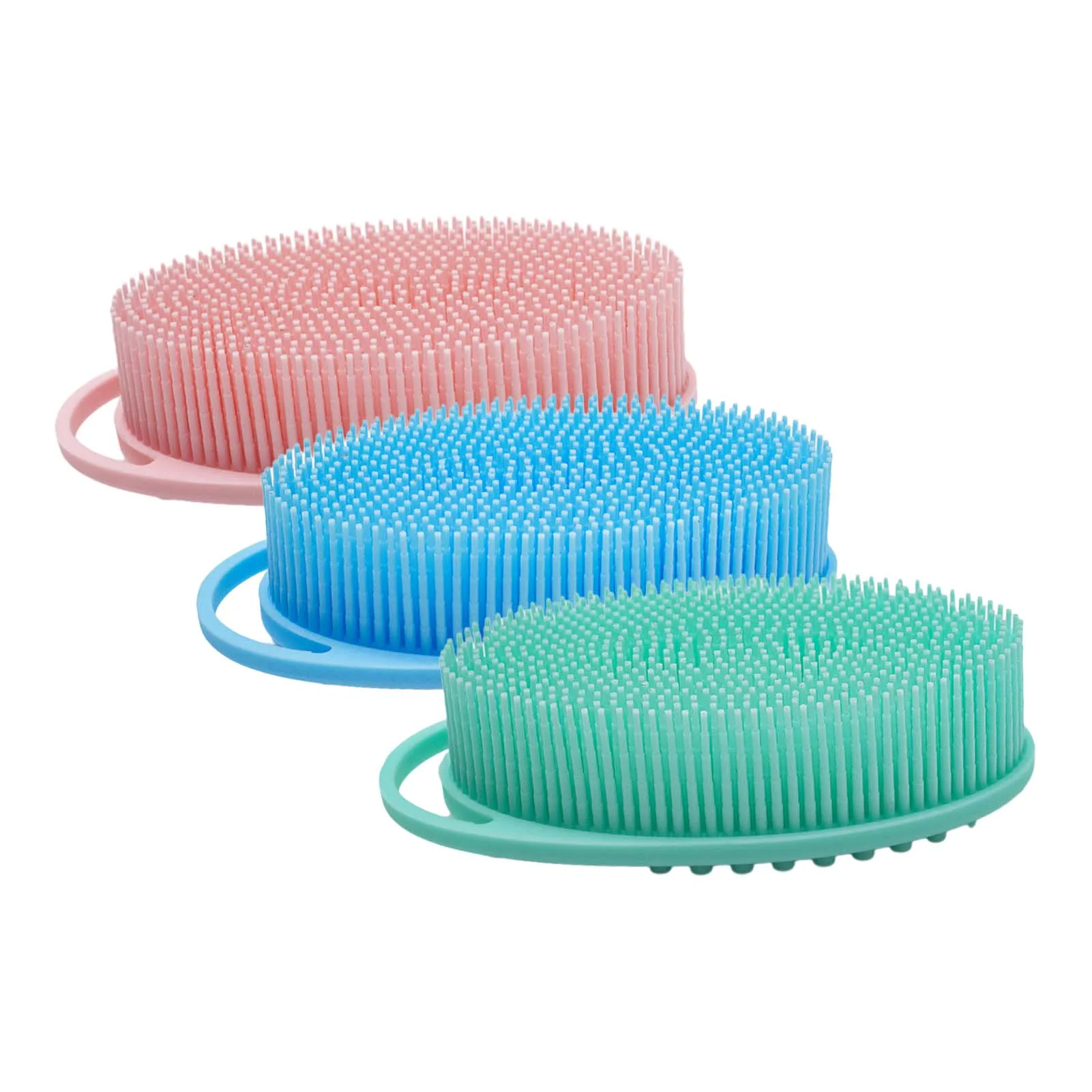 

3 шт., Мягкая силиконовая эргономичная щетка для мытья кожи