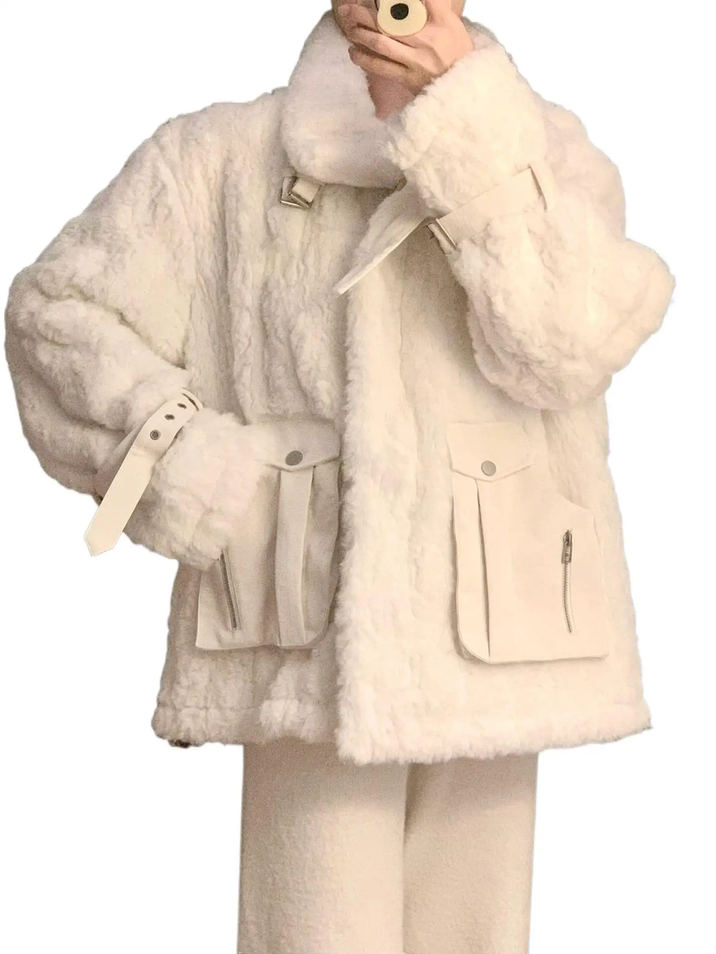 

Женская одежда 2023, утолщенное теплое пальто из искусственного меха, зимняя Новинка