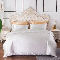 evich plain white polyester bedding set 3pcs single and double queen multi size high end quilt cover pillowcase home textile