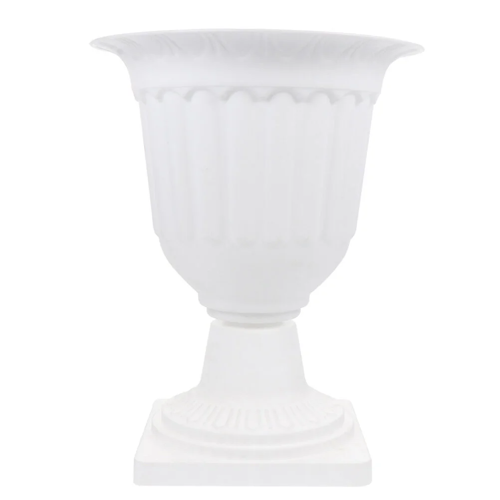 

Retro Decor Balcony Flowers Creative Flowerpot Container European Style Household Pots White Plastic Home Planting Basin Child