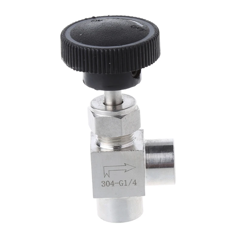 

1/4" BSP Equal Female Thread 304 Stainless Steel Flow Control Shut Off Needle Valve