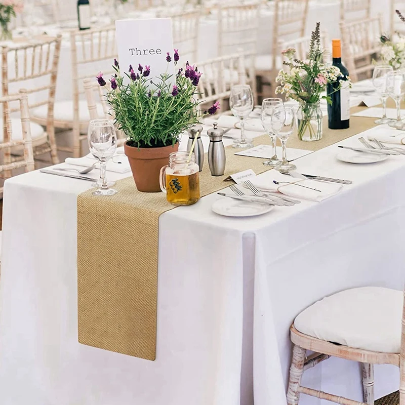 Скатерть 10 м х 30 см джутовая скатерть льняная ткань настольная дорожка в рулоне