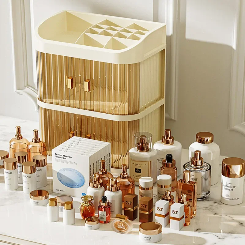 Роскошный органайзер с двумя дверцами для косметики и ванной комнаты.