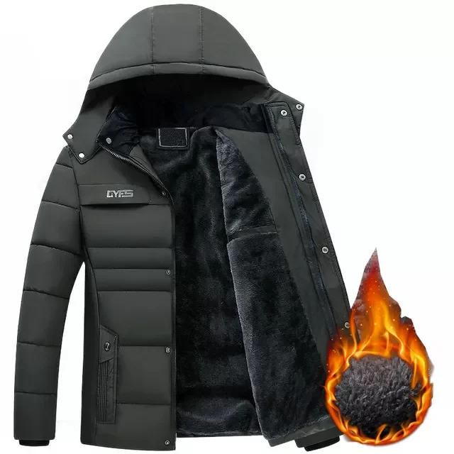New2022 Hooded Men Winter Jacket Men Coat Snow Parka Down Jacket Outerwear Thicken Fleece Outwear Men Warm Coat  Jaqueta Masculi