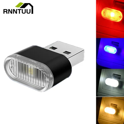 RnnTuu USB атмосферная лампа для автомобиля синего цвета