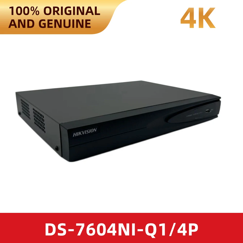 Фото Сетевой видеорегистратор Hikvision DS7604NI-Q1/4P 4K с 4-канальным PoE для систем видеонаблюдения и домашней безопасности №2