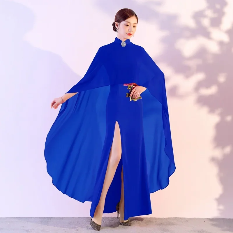 2024 традиционное китайское платье Qipao Восточный Костюм платья с разрезом и