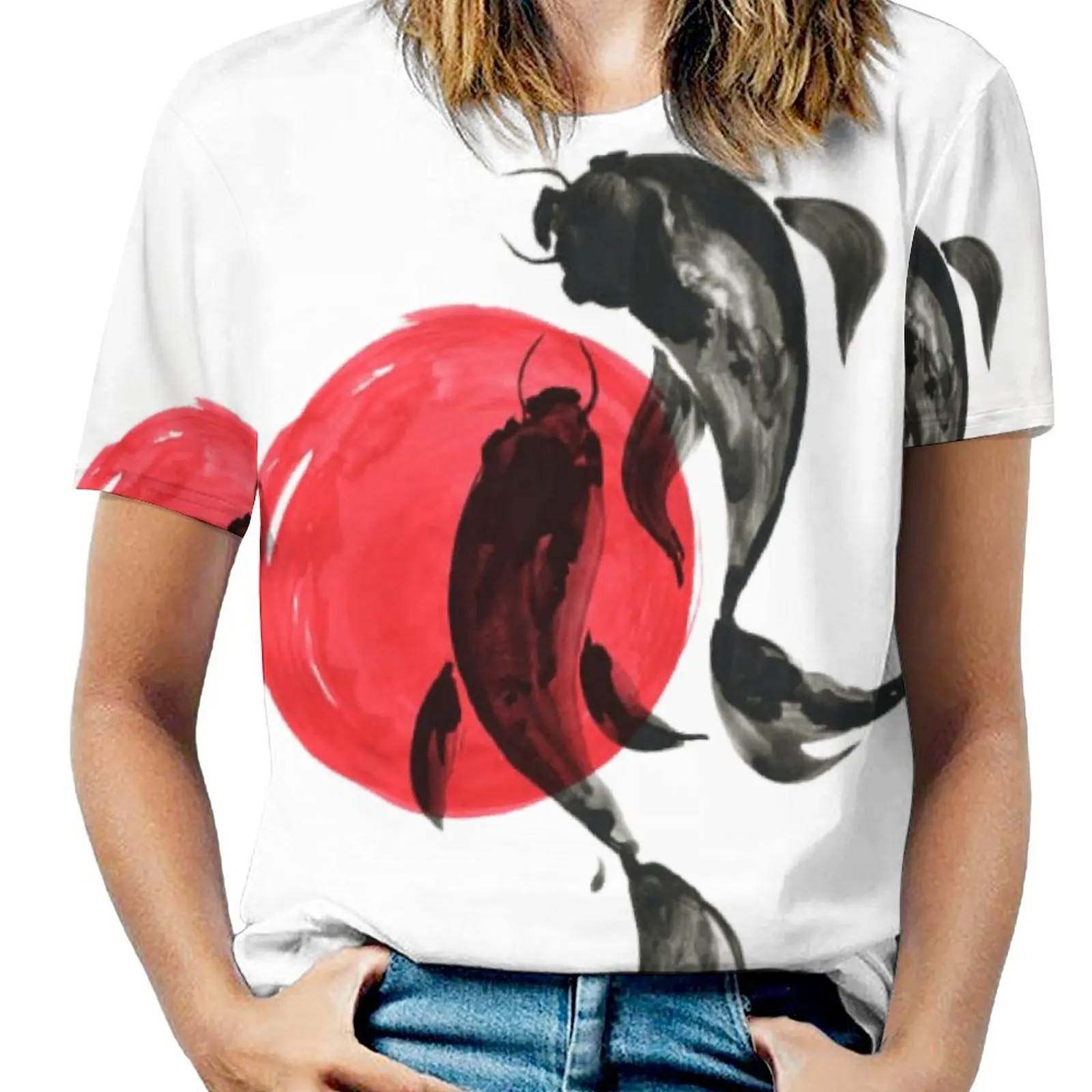 

Koi-japan-culture Move T-shirt Harajuku Funny Novelty Funny Graphic Travel T-shirts Eur Size