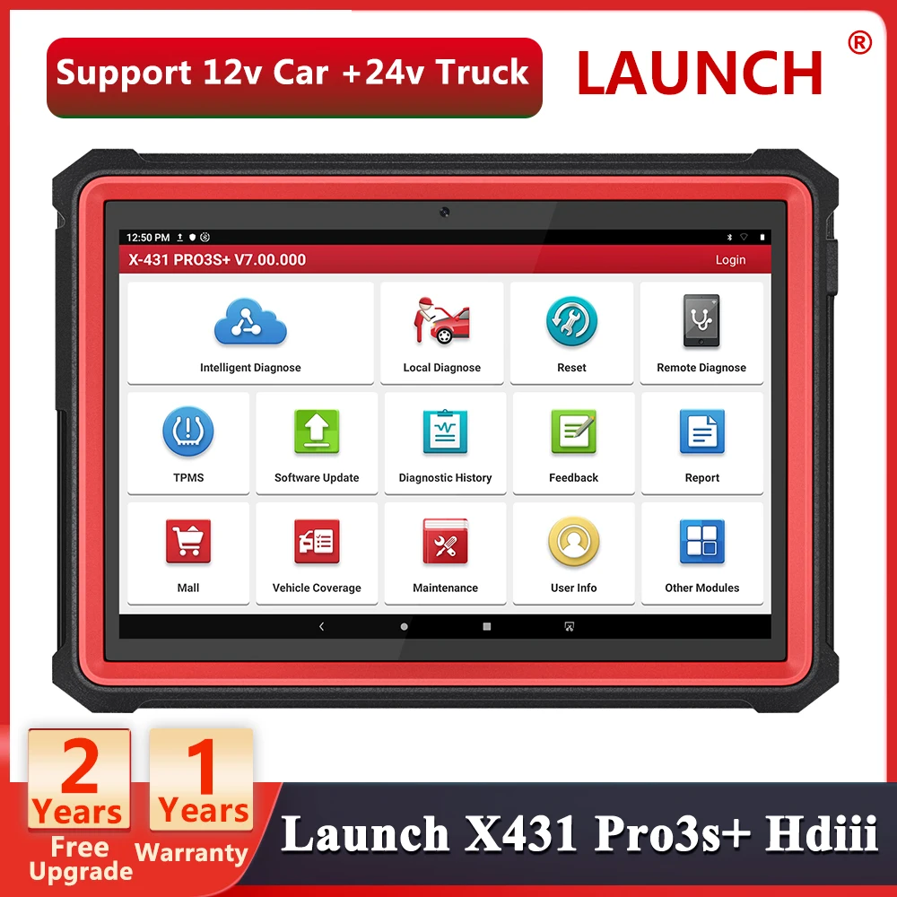

Launch X431 Pro3s + Hdiii 12 В автомобиль/24 В грузовик профессиональные диагностические инструменты Obdii считыватель кодов Автомобильный сканер Pk X431 v + v Autel Ms906