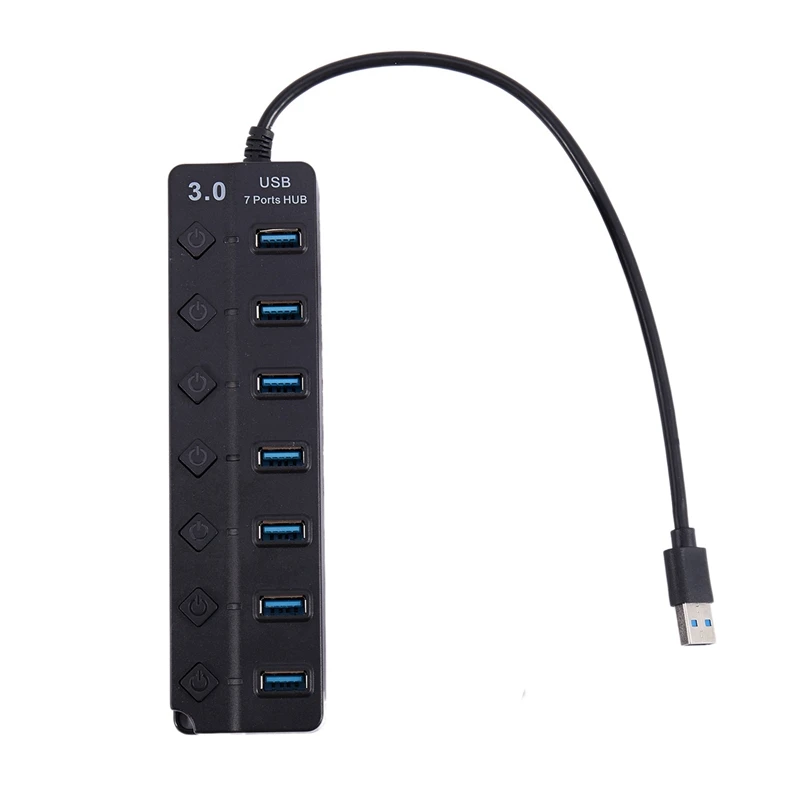 

Usb-хаб 3,0 5 Гбит/с высокоскоростной 7 портов Usb 3,0 разветвитель концентратора ВКЛ/ВЫКЛ для ноутбука ПК с вилкой европейского стандарта