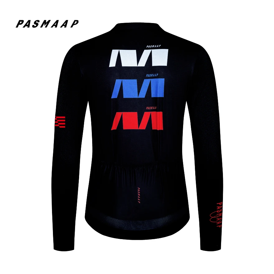 PASMAAP-Велоспорт Джерси для мужчин с длинным рукавом профессиональная команда MTB