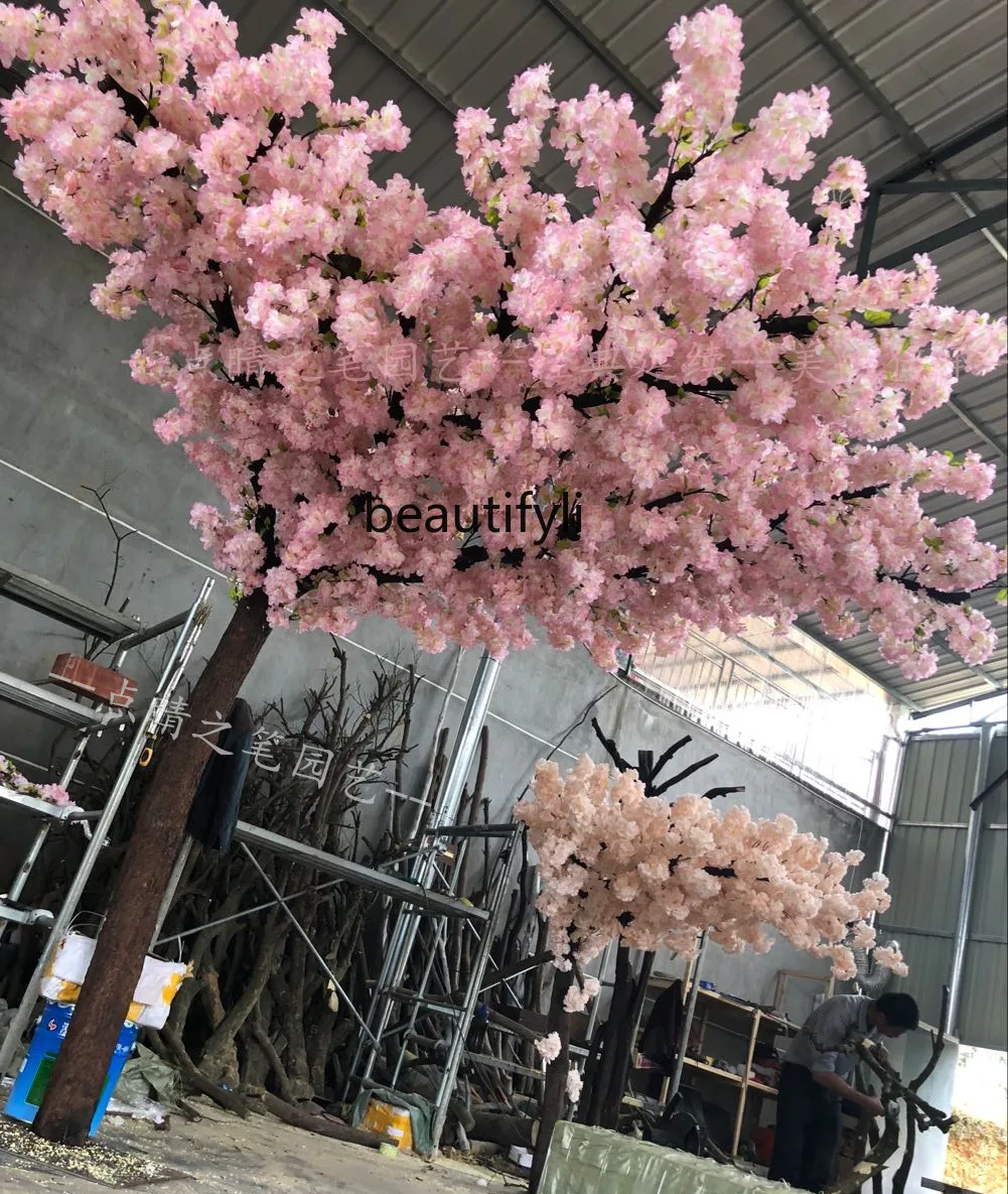 Симуляция вишни цветение большое растение персиковое дерево Крытая гостиная