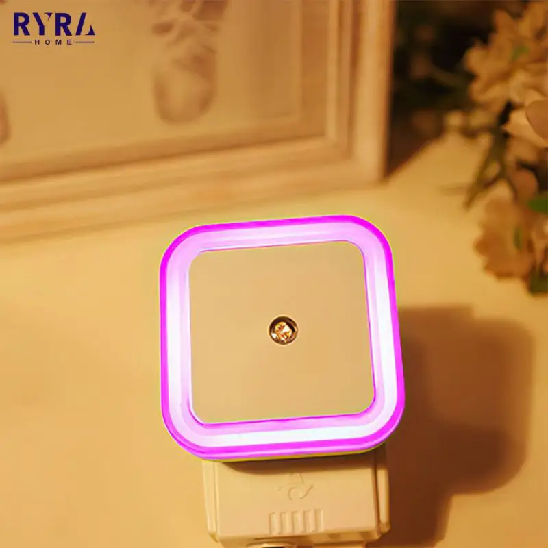 

LED Night Light Mini Light Sensor Control Nightlights EU Plug Energy Saving Induction Lamp For Living Room Bedroom Lighting
