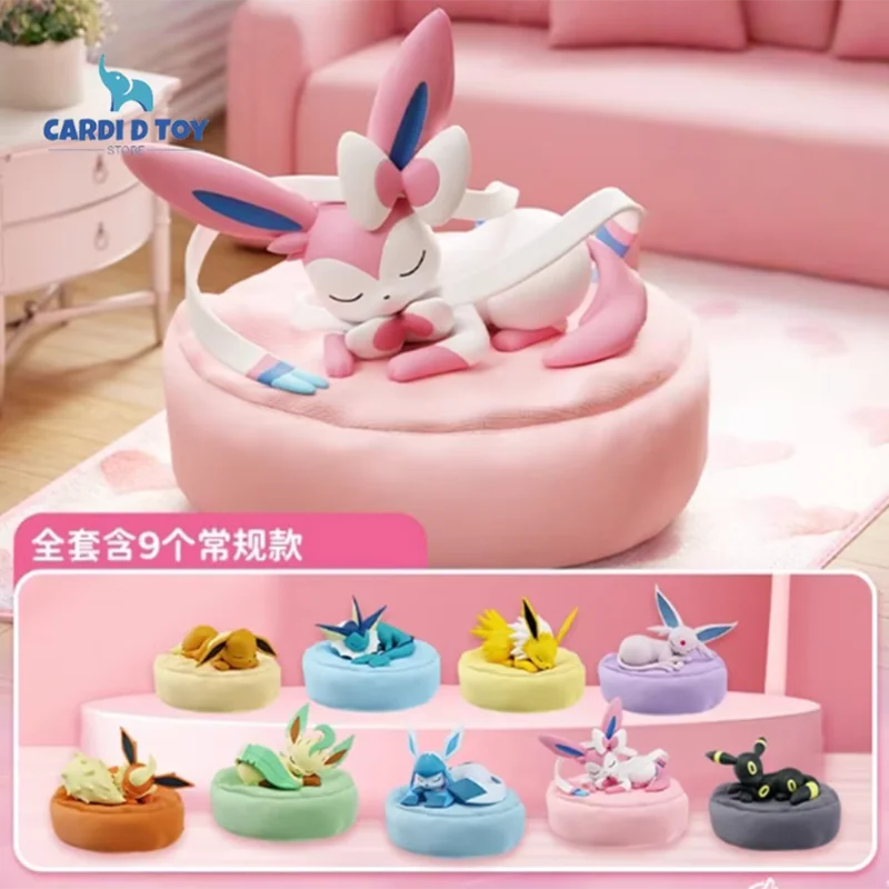 Фото Pokemon Eevee Evolutions Sleeping Pose Series слепая коробка Sylveon Vaporeon Flareon Jolteon фигурка Коллекционная игрушка детский подарок №1