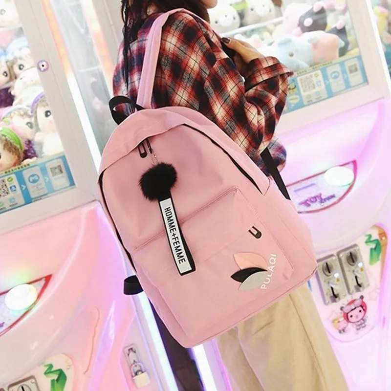 Рюкзак для женщин и девушек Мужской дизайнерский простой розовый корейский