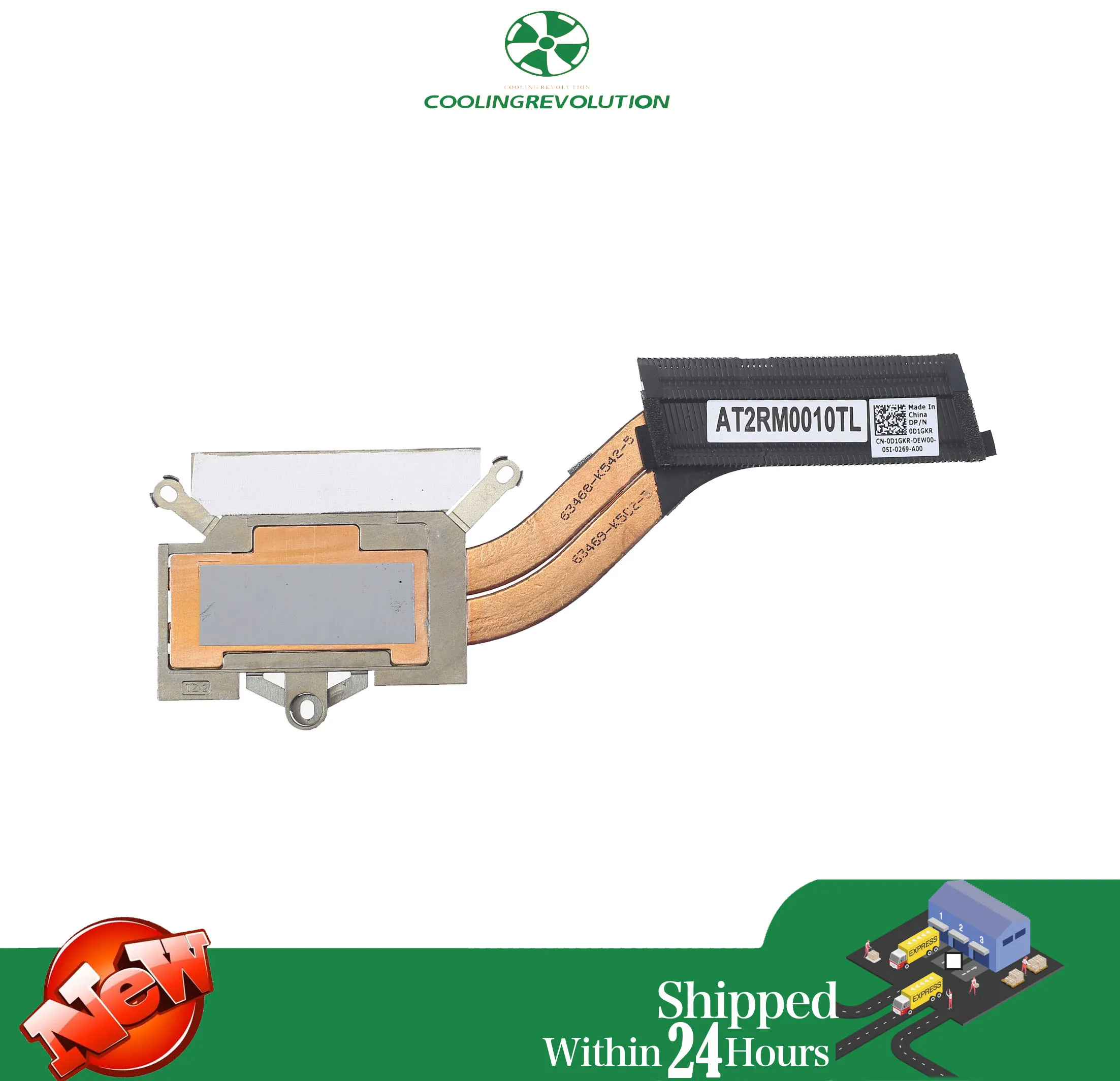 Радиатор ЦП для ноутбука DELL Latitude 9510 Gold 0D1GKR D1GKR AT2RM0010CL M0010TL