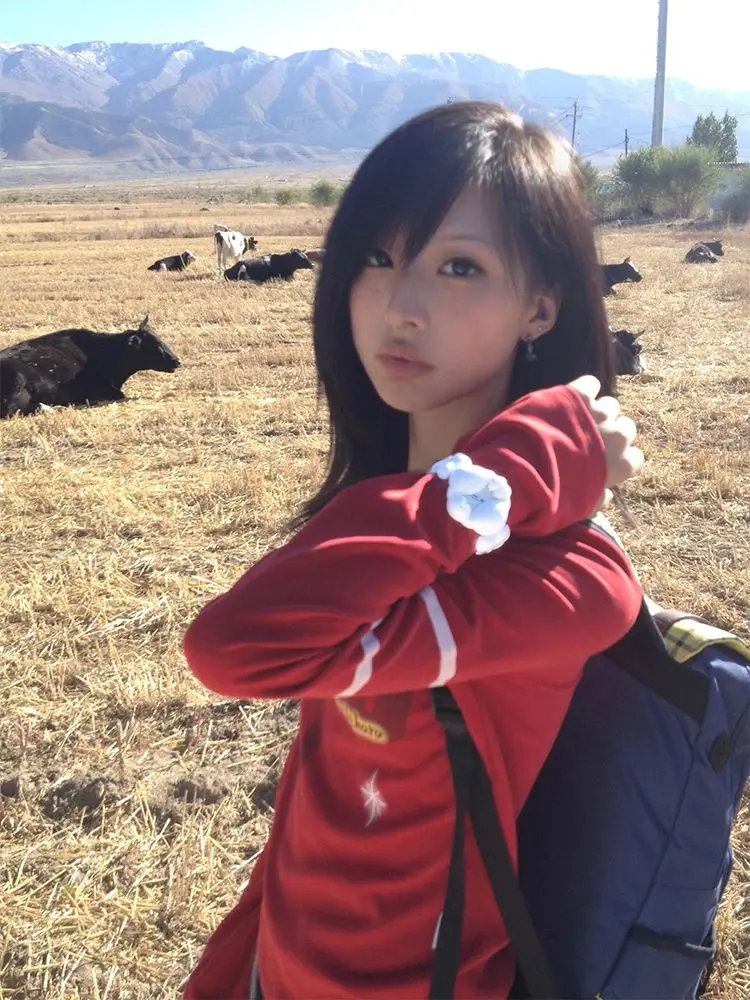 Genayooa Harajuku футболка с принтом женская длинным рукавом Y2k винтажные топы