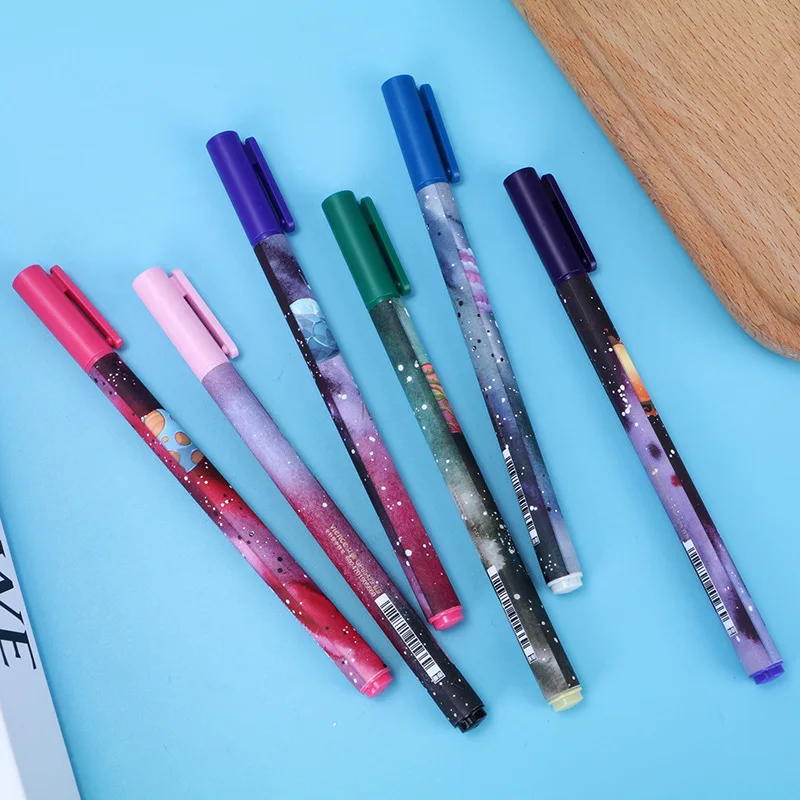 

0.5mm Black Ink Novelty Lonely Planet Galaxy Gel Pen Neutral Ink Pen Korean Gift Stationery School & Office Supply