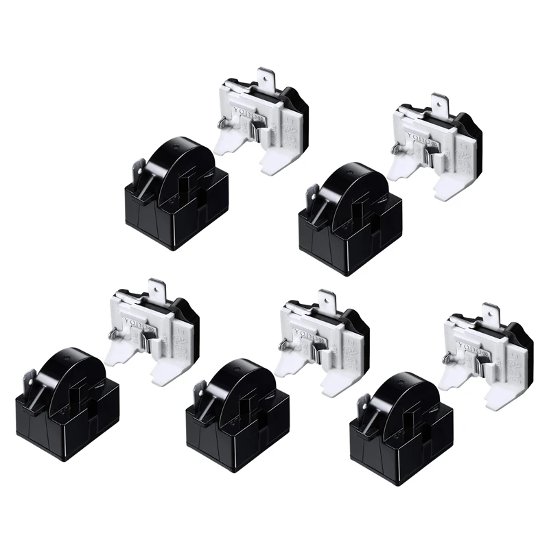 

5X QP2-4.7 PTC Starter Relay 1 Pin Refrigerator Starter Relay And 6750C-0005P Refrigerator Overload Protector