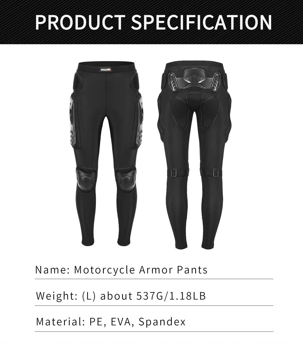 Мужские мотоциклетные брюки WOSAWE защитная Экипировка бриджи для езды на