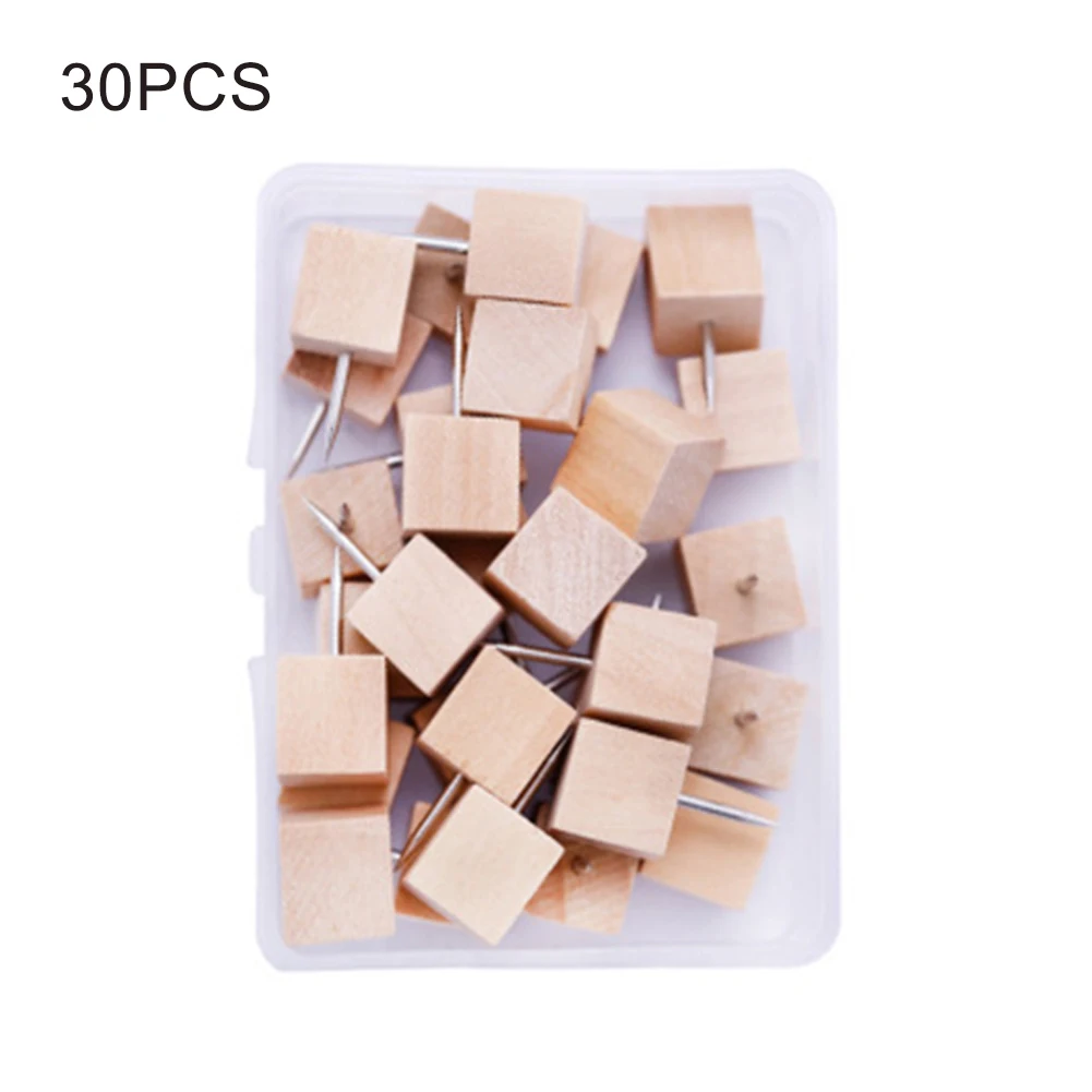 

1box Drawing Push Pin Home Nail Craft Photo Wall With Organizing Container School Binding Supplies Cork Board Wooden Thumbtack