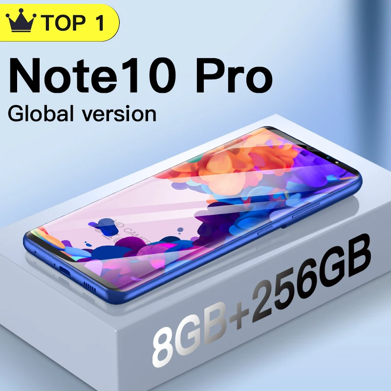 

Оригинальный смартфон Note10 Pro, Android, 8 ГБ + 256 ГБ, мобильный телефон 24 + 48 Мп, 5000 мАч, 4G/телефон, 10 ядер, сеть MTK 6889